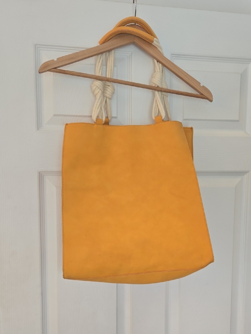Universal Thread Yellow Tote with Knotted Rope Handles